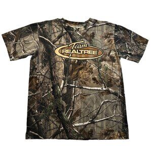 Team Real Tree Shirt Men's Short Sleeve Crew Neck Camo Tee Brown XL